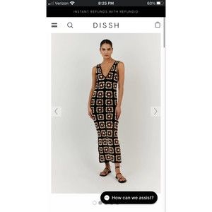 Dissh Clover Multi Color V Crotchet Dress